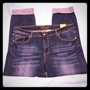 VIP cropped straight leg jeans